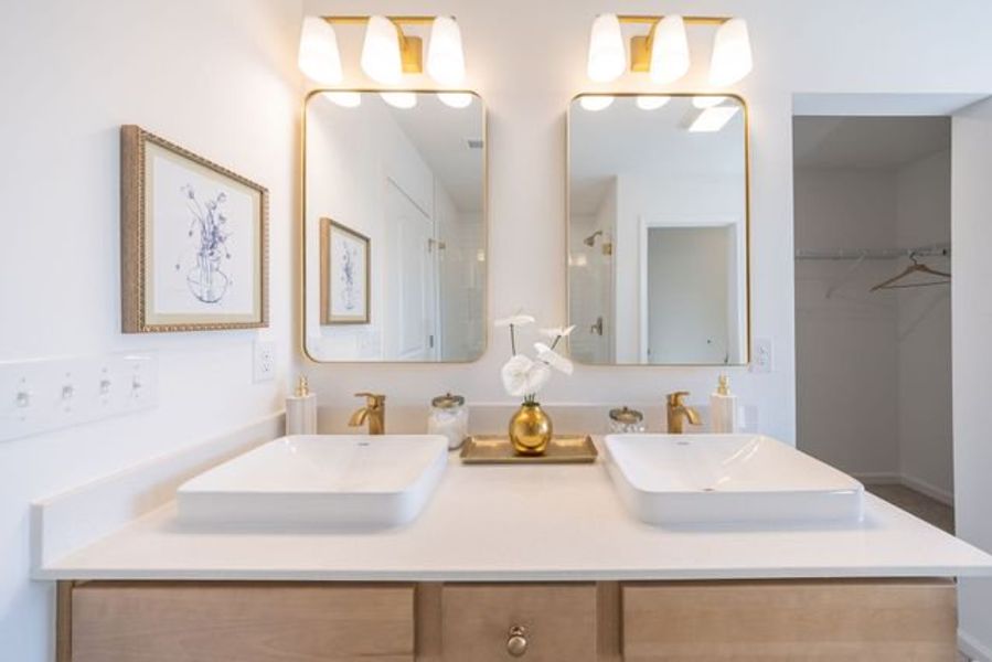 Representative furnished interior of a home built from the Hudson by True Homes in Whispering Hills, Locust (Image 19).