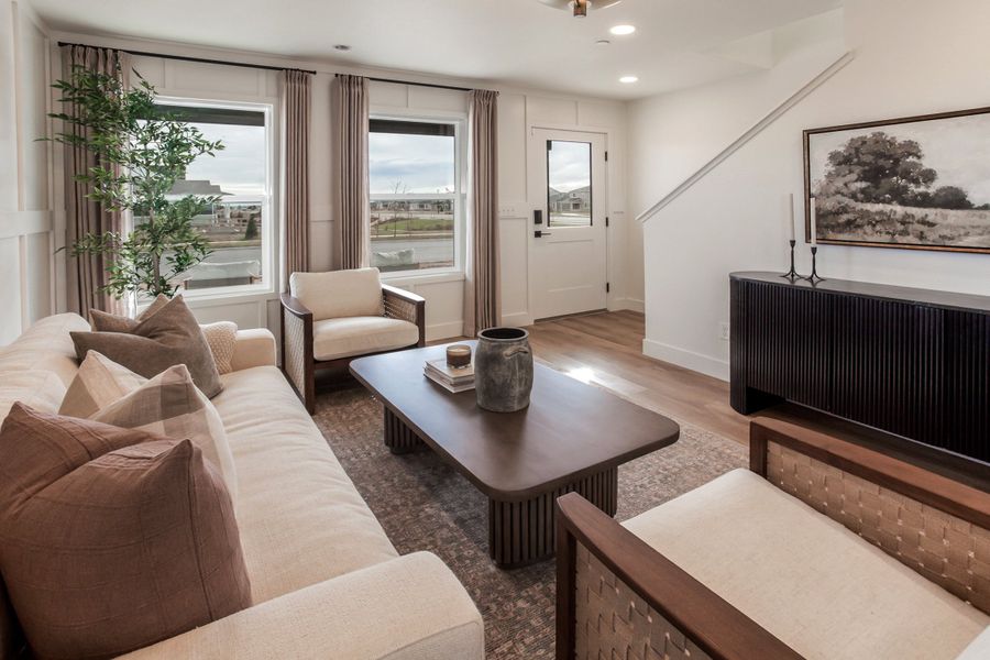 Representative furnished interior of a home built from the Magnolia by Hartford Homes in Prairie Song, Windsor (Image 14).