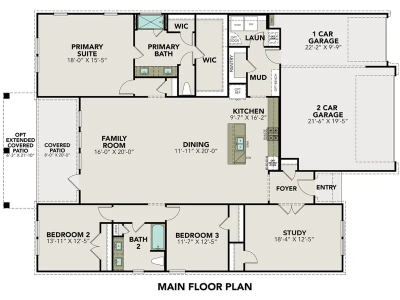 2D floor plan layout of this home in The Reserve at Potranco Oaks, Castroville, TX (Image 3). 2D floor plan layout of this home in The Reserve at Potranco Oaks, Castroville, TX (Image 3).