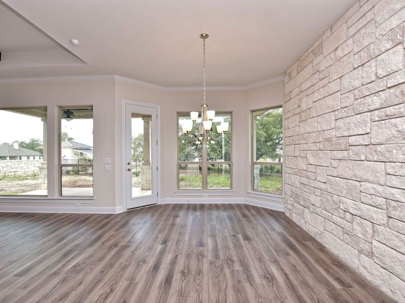 Representative unfurnished interior of a home built from the Siena II by Giddens Homes in Clearwater Ranch, Liberty Hill (Image 148).