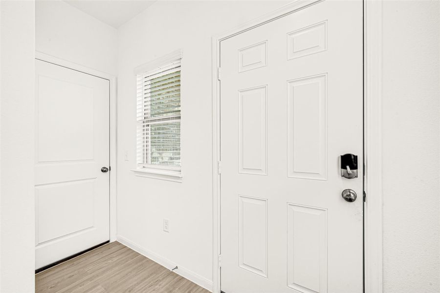Close-up view of the classic six-panel interior doors and clean trim work.What to do next: