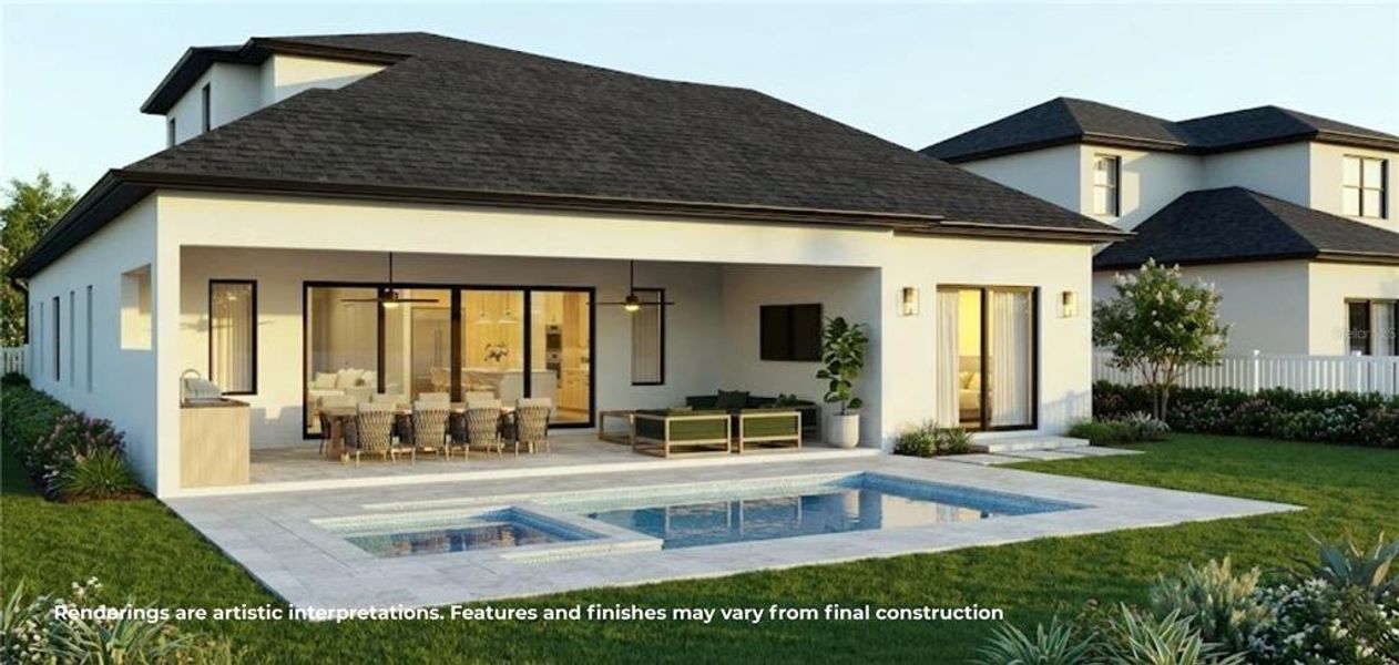 Exterior details and patio area of a home in , Winter Park (Image 2). Exterior details and patio area of a home in , Winter Park (Image 2).