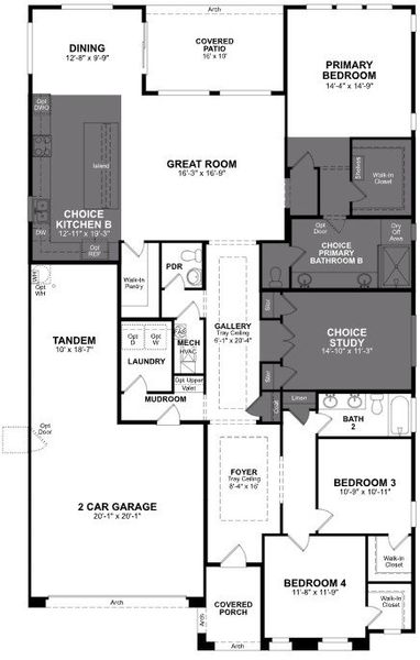 2D floor plan layout of this home in Marbella at Windrose, Waddell, AZ (Image 3). 2D floor plan layout of this home in Marbella at Windrose, Waddell, AZ (Image 3).