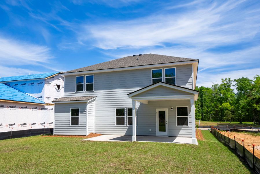 Exterior details and patio area of a home in Monroe Preserve, Chapin (Image 30).