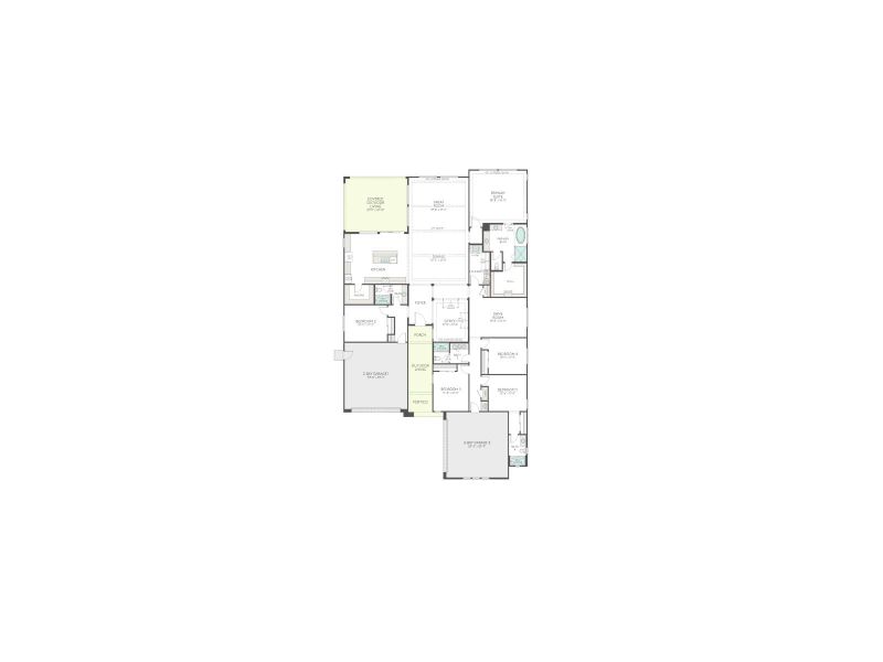 2D floor plan layout for the Pecan Plan 60-4 by Tri Pointe Homes in Abel Ranch, Goodyear, AZ (Image 5). 2D floor plan layout for the Pecan Plan 60-4 by Tri Pointe Homes in Abel Ranch, Goodyear, AZ (Image 5).
