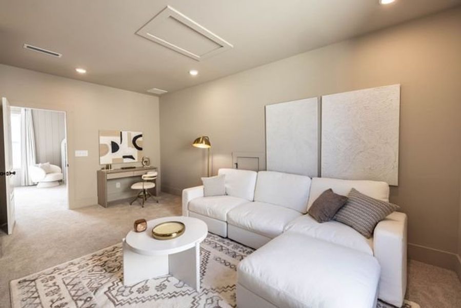 Representative furnished interior of a home built from the Tanner by True Homes in Edgewater - The Links, Lancaster (Image 9).