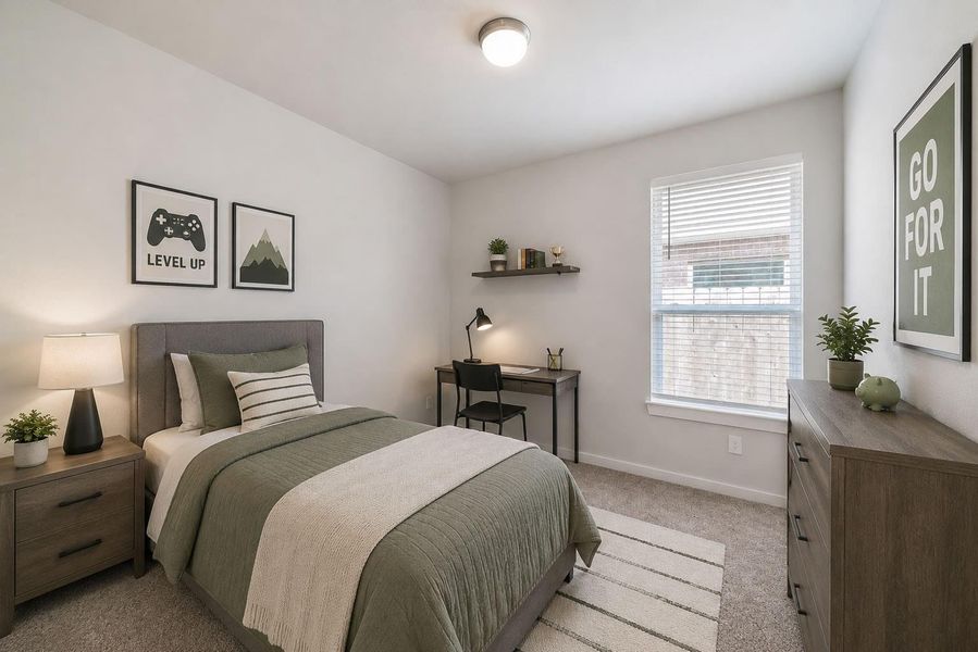 second bedroom *picture virtually staged