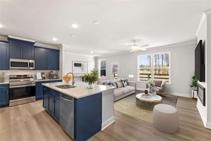 Furnished interior view inside a new home in Porter Reserve, Decatur (Image 3).