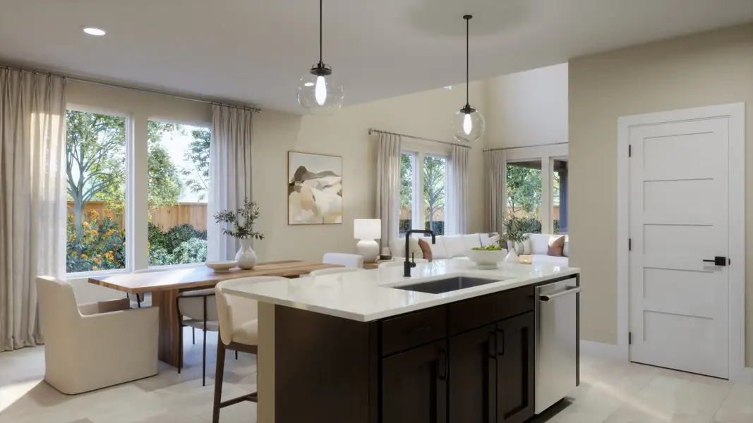 Furnished interior view inside a new home in Lariat, Liberty Hill (Image 3).