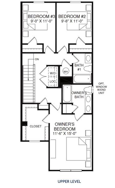 2D floor plan layout for the Poplar by Ryan Homes in Arden Woods Townhomes, Greenville, SC (Image 2). 2D floor plan layout for the Poplar by Ryan Homes in Arden Woods Townhomes, Greenville, SC (Image 2).