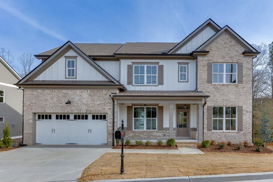 Front exterior of a new home in , Buford, GA, highlighting curb appeal (Image 23).