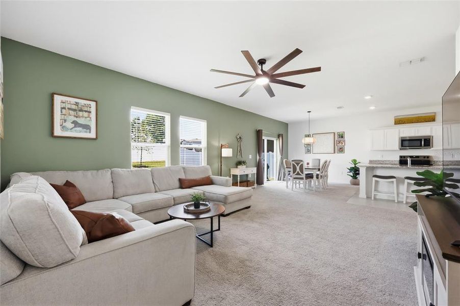 Furnished interior view inside a new home in , Clermont (Image 18). Furnished interior view inside a new home in , Clermont (Image 18).