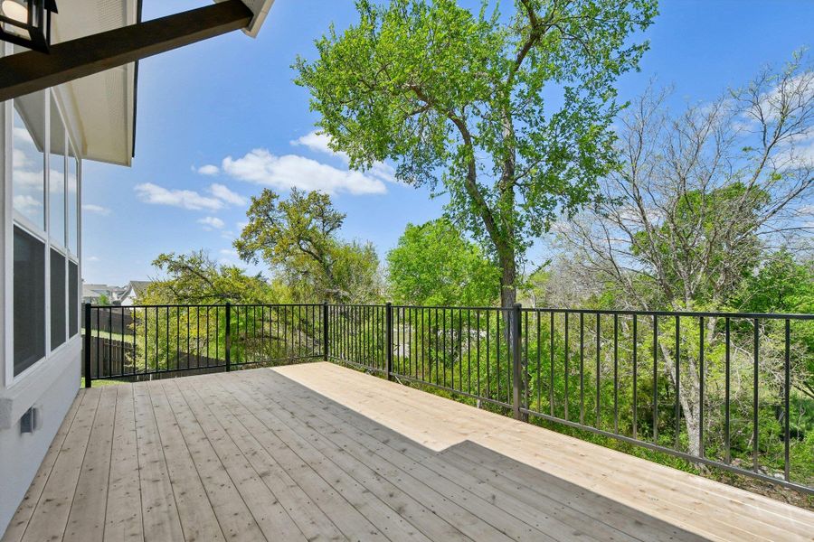 Exterior details and patio area of a home in Cross Creek, Cedar Park (Image 3).