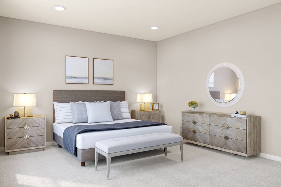 Representative furnished interior of a home built from the 3201 by Tri Pointe Homes in The Aurora Highlands, Aurora (Image 6).