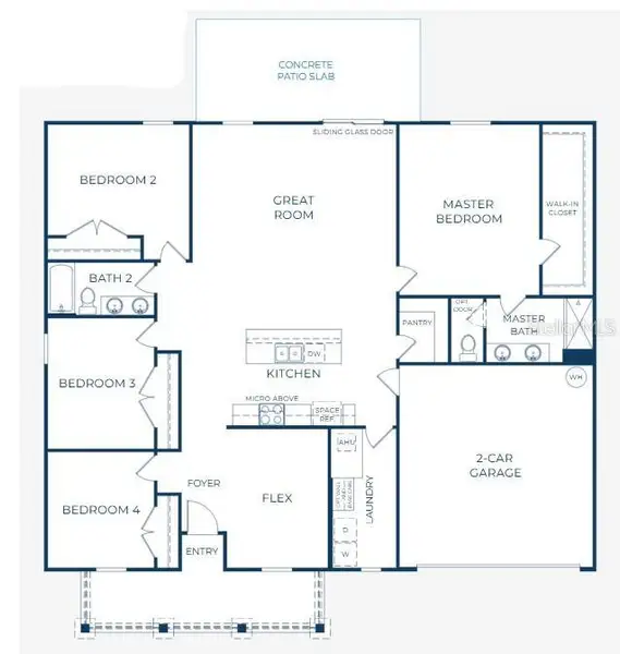2D floor plan layout of this home in , Ocala, FL (Image 3).