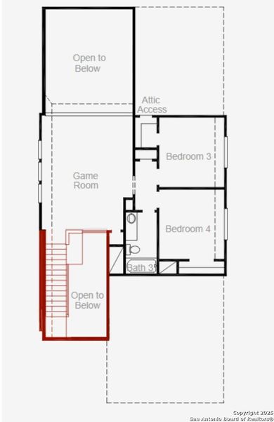 2D floor plan layout of this home in Veramendi, New Braunfels, TX (Image 3).
