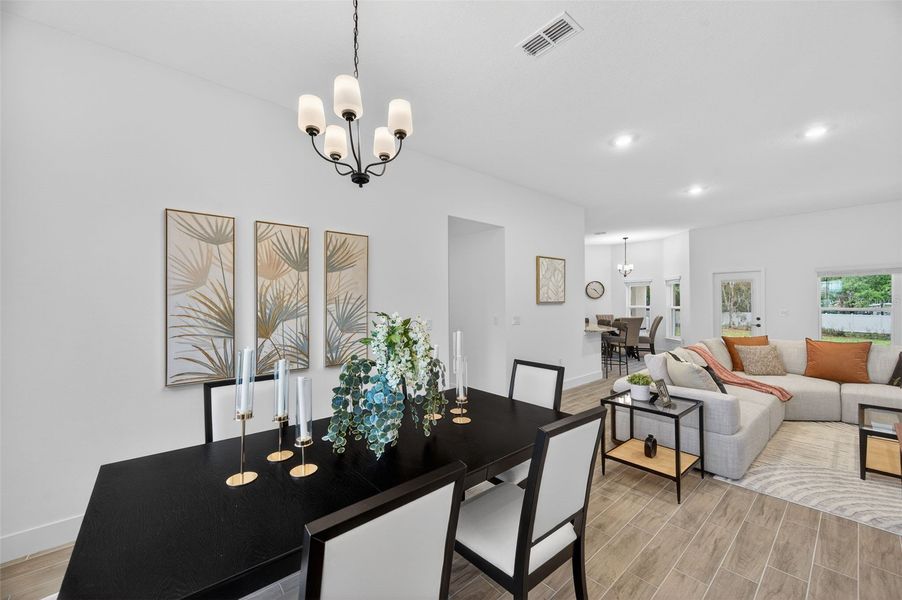 Furnished interior view inside a new home in Hill Country Estates, Dade City (Image 9).