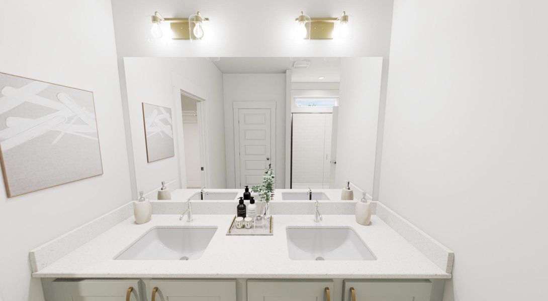 Representative furnished interior of a home built from the Happy by Garman Homes in Golden Gate, High Point (Image 8).