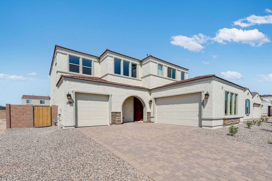 Representative exterior photo of a completed home built from the Kingston by Taylor Morrison in Combs Ranch, Queen Creek, AZ (Image 20).