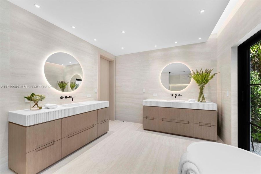 Furnished interior view inside a new home in , Miami (Image 17).