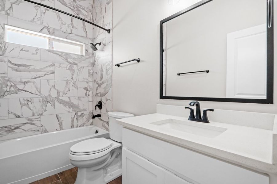 Representative furnished interior of a home built from the Torrey Pines by LEH. Homes in Verdancia, El Paso (Image 15).