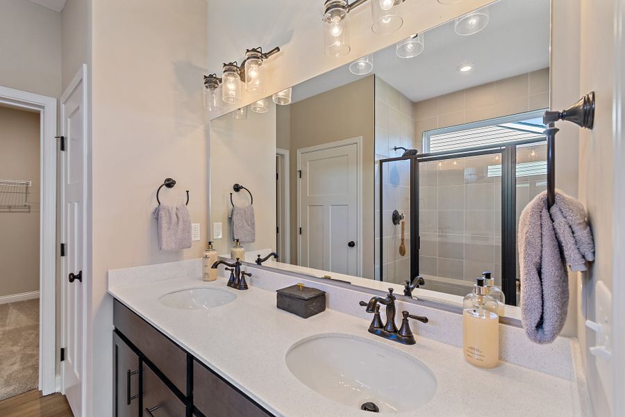 Representative furnished interior of a home built from the Edenton by Fischer Homes in Easton Park, Dallas (Image 17).