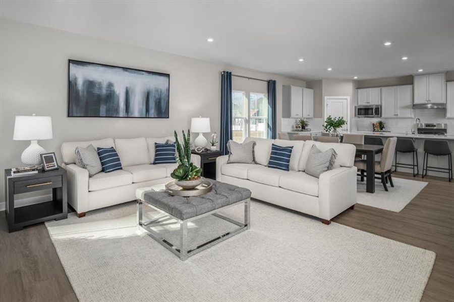 Representative furnished interior of a home built from the Palladio Ranch by Ryan Homes in Berkeley, Spartanburg (Image 7).