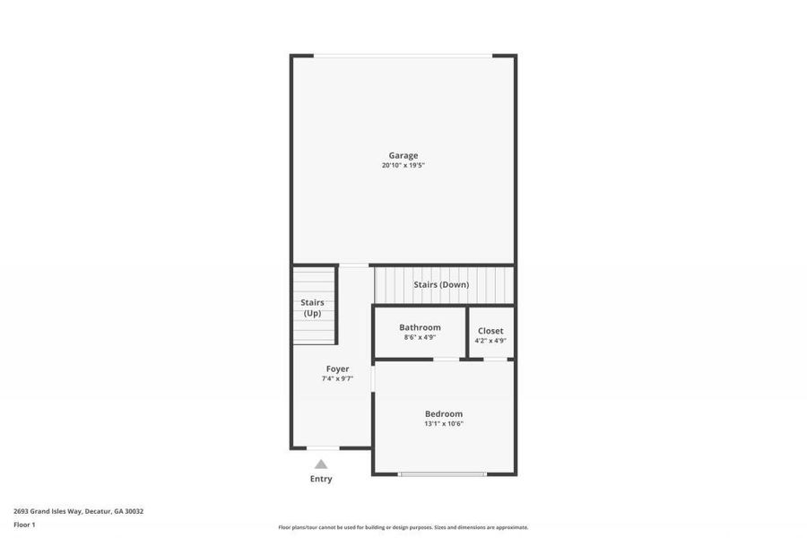 2D floor plan layout of this home in , Decatur, GA (Image 7).