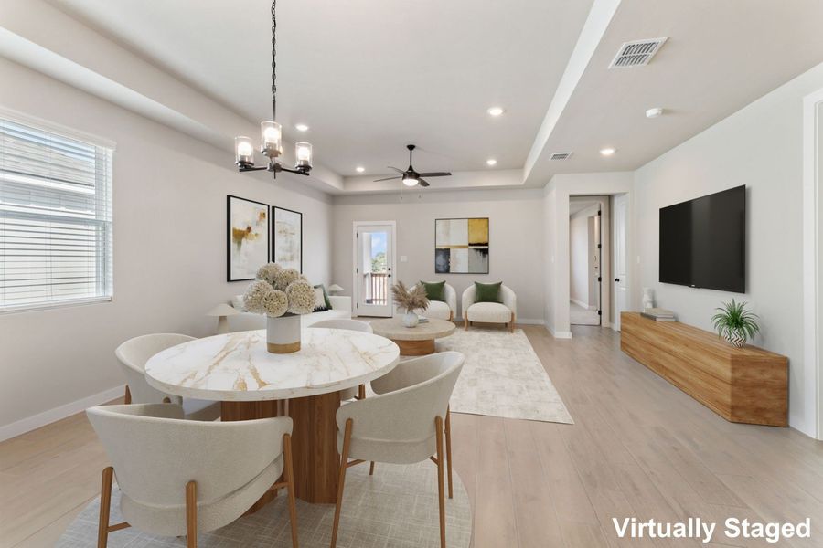 Representative furnished interior of a home built from the Pecos by Hakes Brothers in Highland Ridge, New Braunfels (Image 8).