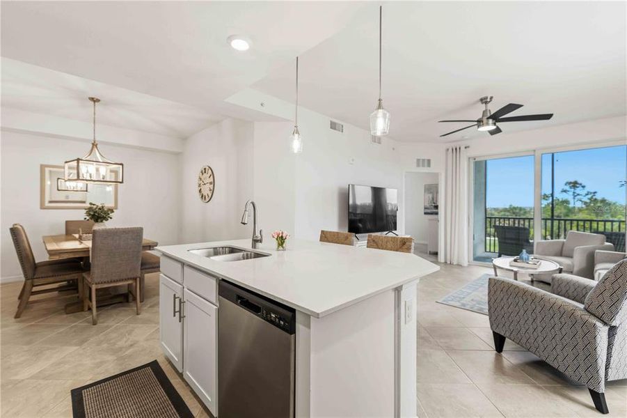 Furnished interior view inside a new home in Wellen Park Golf & Country Club, Venice (Image 27).