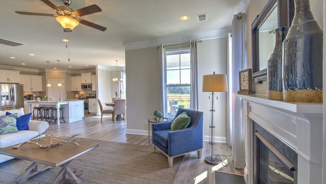 Furnished interior view inside a new home in Reserve at Tap Root Farms, Fletcher (Image 25).