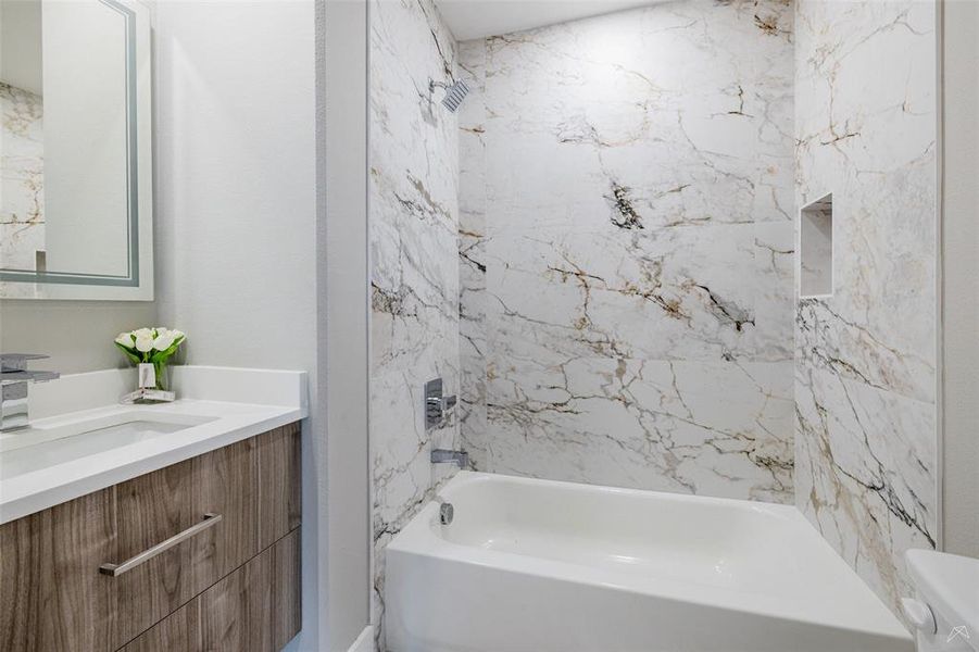 Furnished interior view inside a new home in , Fort Worth (Image 11).