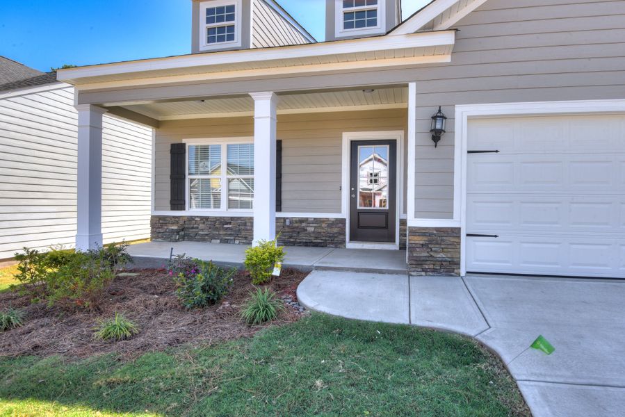 Exterior details and patio area of a home in The Sanctuary, Aiken (Image 3).