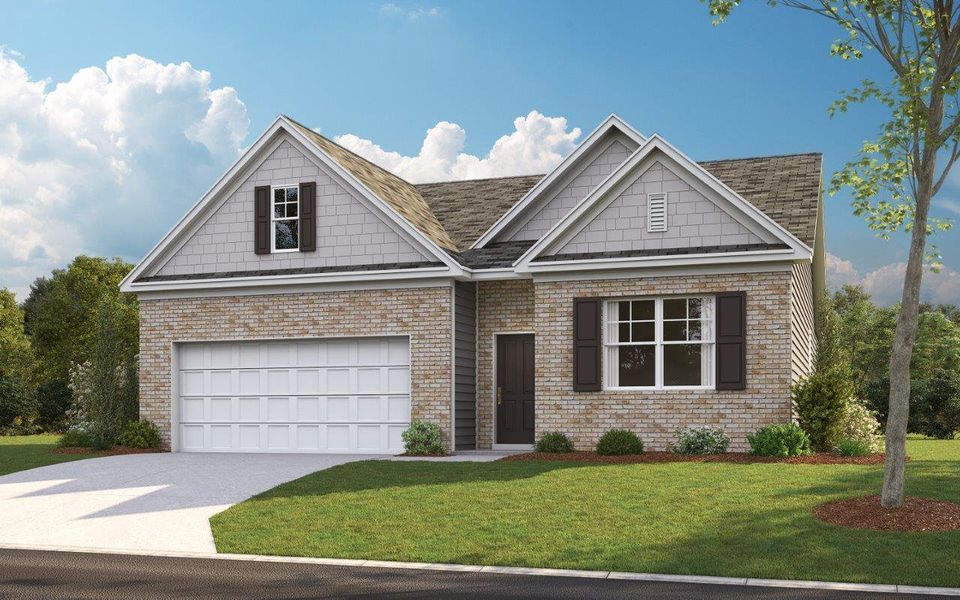 Representative exterior photo of a completed home built from the Cali by D.R. Horton in Johnson Farms, Greeneville, TN (Image 22).