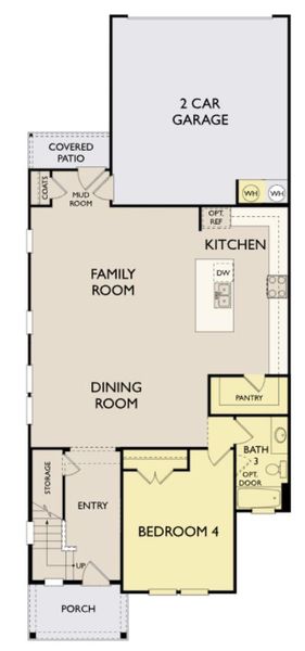 2D floor plan layout of this home in Lariat, Liberty Hill, TX (Image 6).