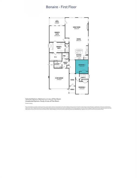 Bonaire - Floor Plan