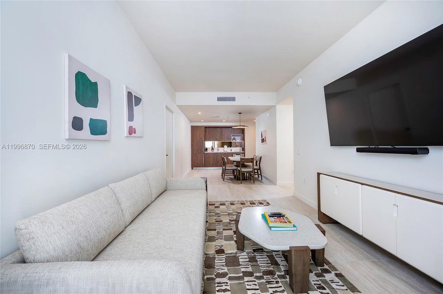 Furnished interior view inside a new home in Domus Brickell Park, Miami (Image 10).