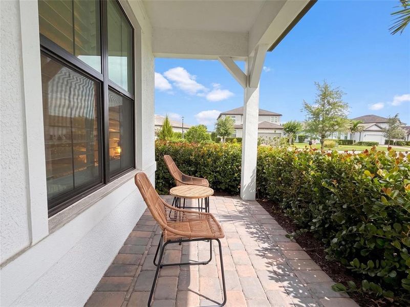 Exterior details and patio area of a home in Sapphire Point at Lakewood Ranch, Lakewood Ranch (Image 4).