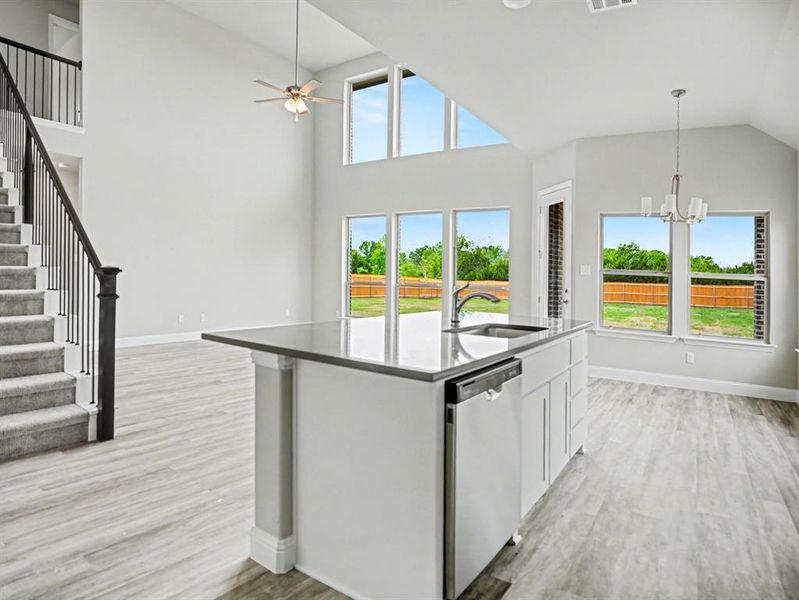 Furnished interior view inside a new home in Ten Mile Creek Estates, DeSoto (Image 5). Furnished interior view inside a new home in Ten Mile Creek Estates, DeSoto (Image 5).