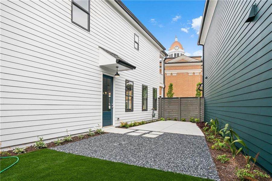 Exterior details and patio area of a home in Harmony, Auburn (Image 25). Exterior details and patio area of a home in Harmony, Auburn (Image 25).