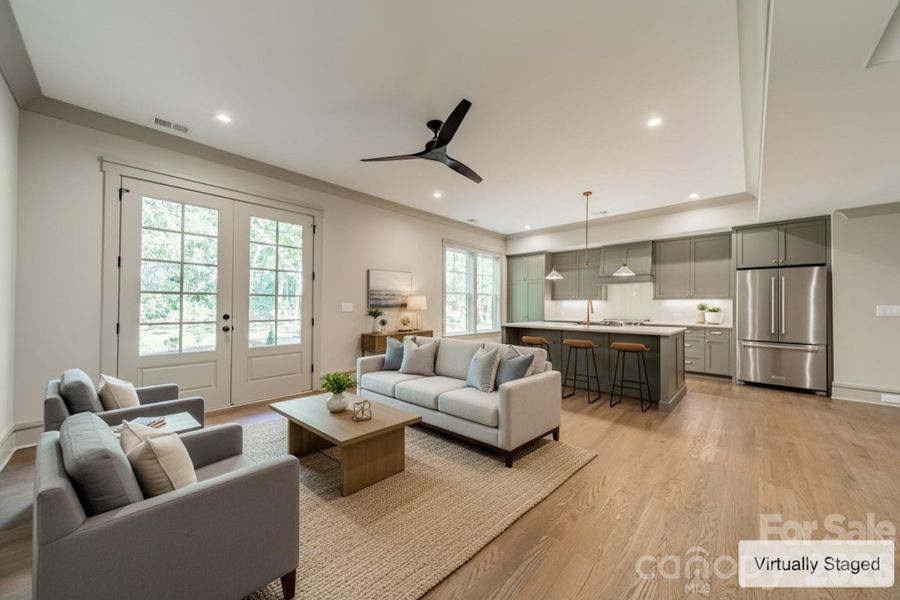 Basement Family - virtually staged