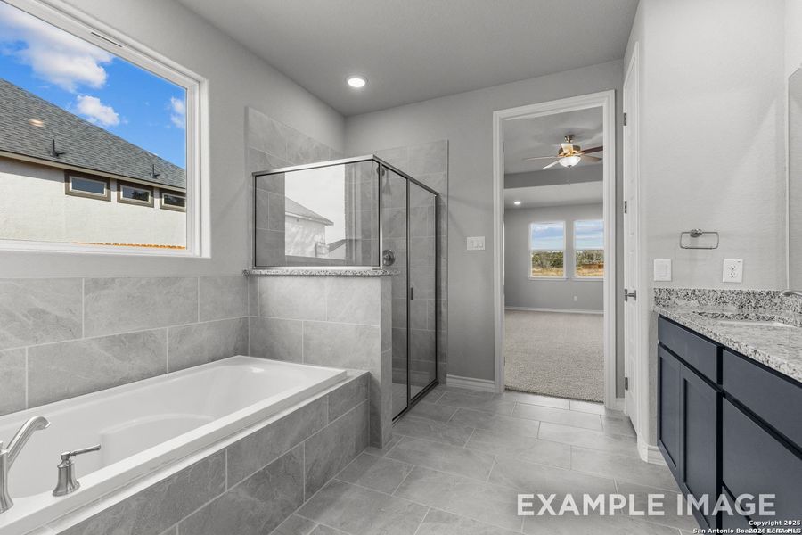 Furnished interior view inside a new home in Potranco Oaks, Castroville (Image 12).