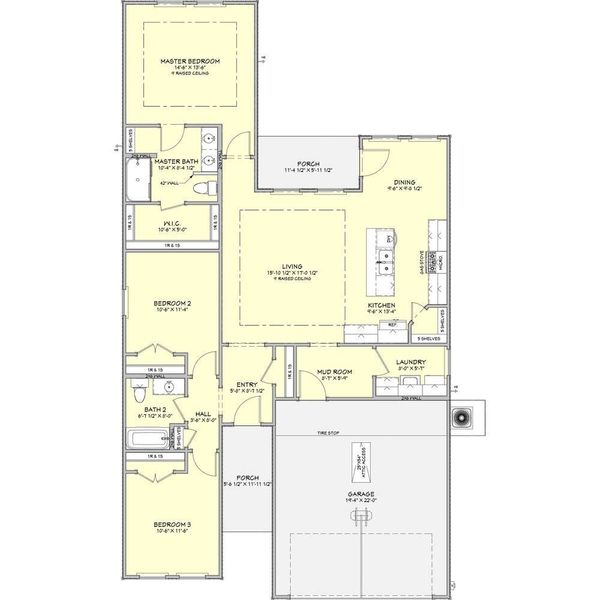 2D floor plan layout of this home in , Palacios, TX (Image 3).