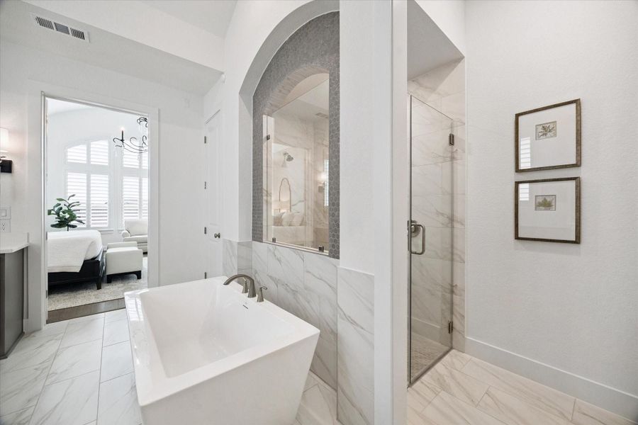 Furnished interior view inside a new home in Elyson, Katy (Image 28).