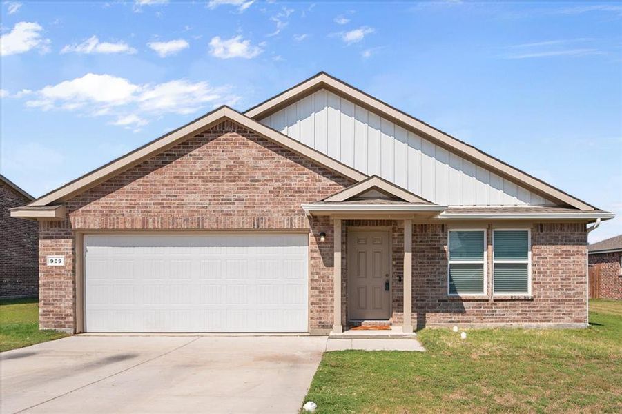 Front exterior of a new home in , Springtown, TX, highlighting curb appeal (Image 1). Front exterior of a new home in , Springtown, TX, highlighting curb appeal (Image 1).