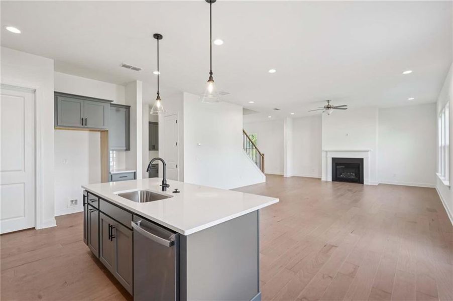 Furnished interior view inside a new home in East Harbor II at Chestatee, Dawsonville (Image 7).