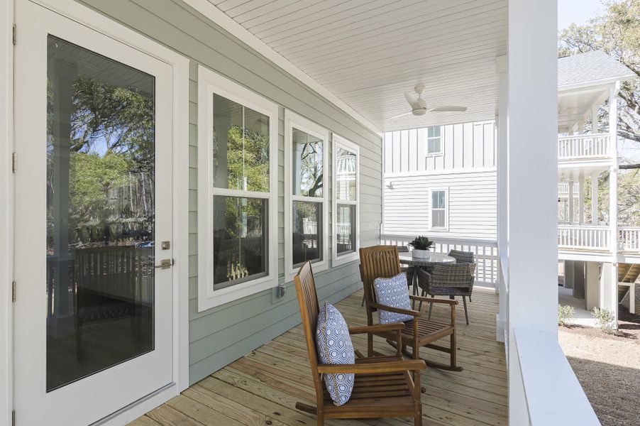 Exterior details and patio area of a home in Mount Pleasant Homes, Mount Pleasant (Image 26).