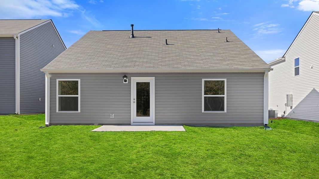 Exterior details and patio area of a home in Cedar Gap, Fountain Inn (Image 2). Exterior details and patio area of a home in Cedar Gap, Fountain Inn (Image 2).