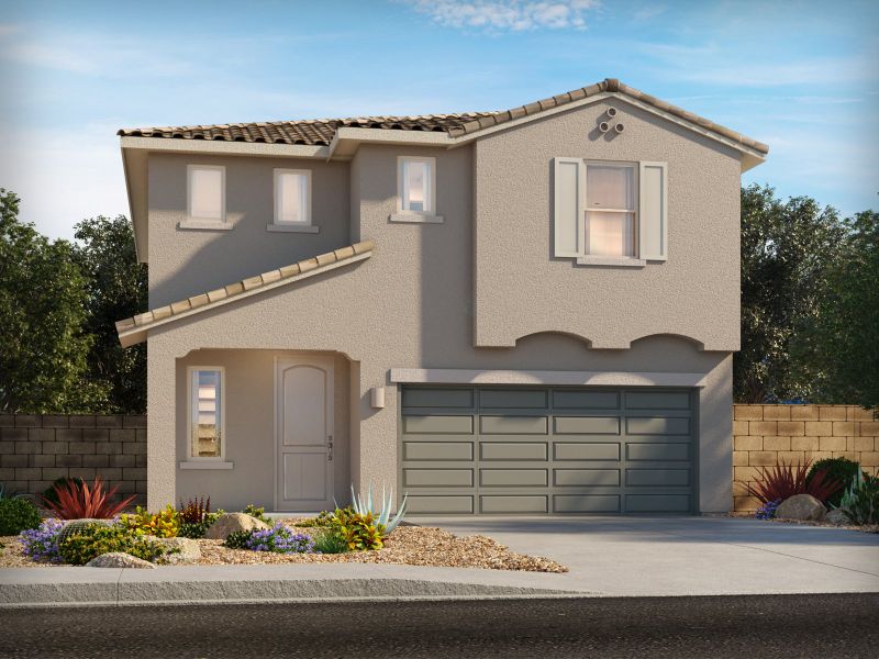 Representative exterior photo of a completed home built from the Mascota by Meritage Homes in Las Patrias at Star Valley II, Tucson, AZ (Image 15).