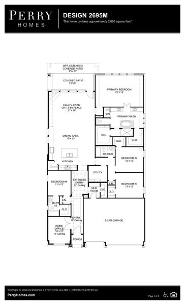 Floor Plan for 2695M